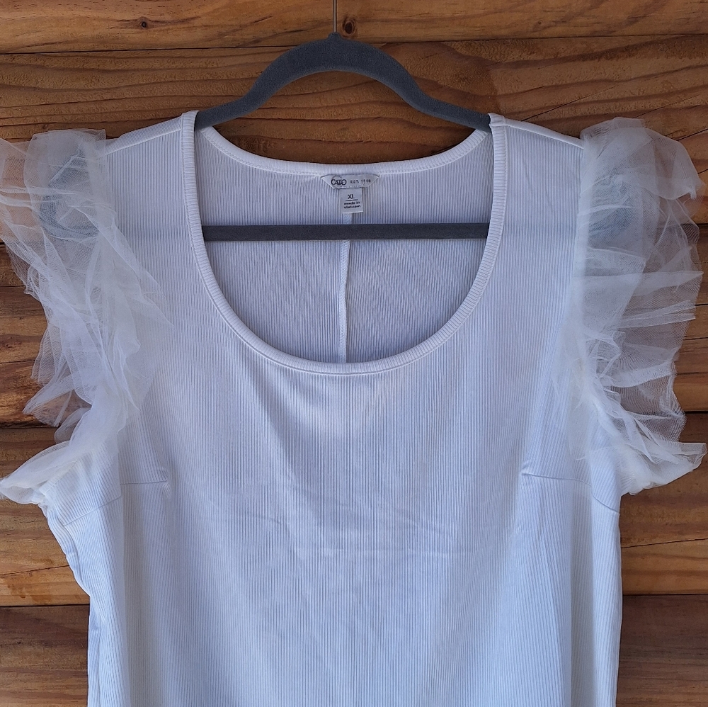 Swoop Neck Ruffle Blouse - Picture 5 of 11